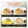 thumbnail image 4 of 18 Qt Fish Fryer Kit, Propane Double Basket Fryer, Outdoor Deep Fryer Seafood Pot with Thermometer, 58,000 BTU Burner for Backyard Cooking, 4 of 7