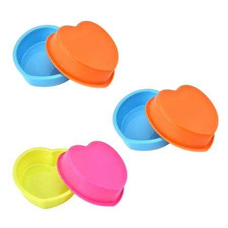 

3 Sets Heart Shaped Cake Mold Creative Silicone Mold Fondant Cake Chocolate Mould Creative Baking Tool for Home Bakery (Random C