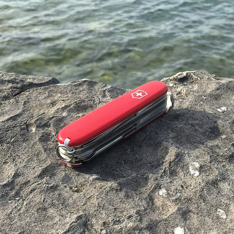  Victorinox Swiss Army Compact Pocket Knife, Red, 91mm : Tools &  Home Improvement