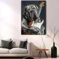 thumbnail image 5 of Neapolitan Mastiff Dog and Guitar Picture Poster Unframe, Neapolitan Mastiff Dog Canvas Frame Ready to Hang - Funny Bathroom Wall Art - Dog Wall Paper, 5 of 6