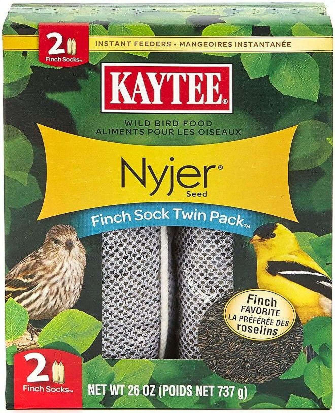 Kaytee Finch Sock Bird Feeder [Bird, Wildbird Feeders] 26 oz (2 Pack