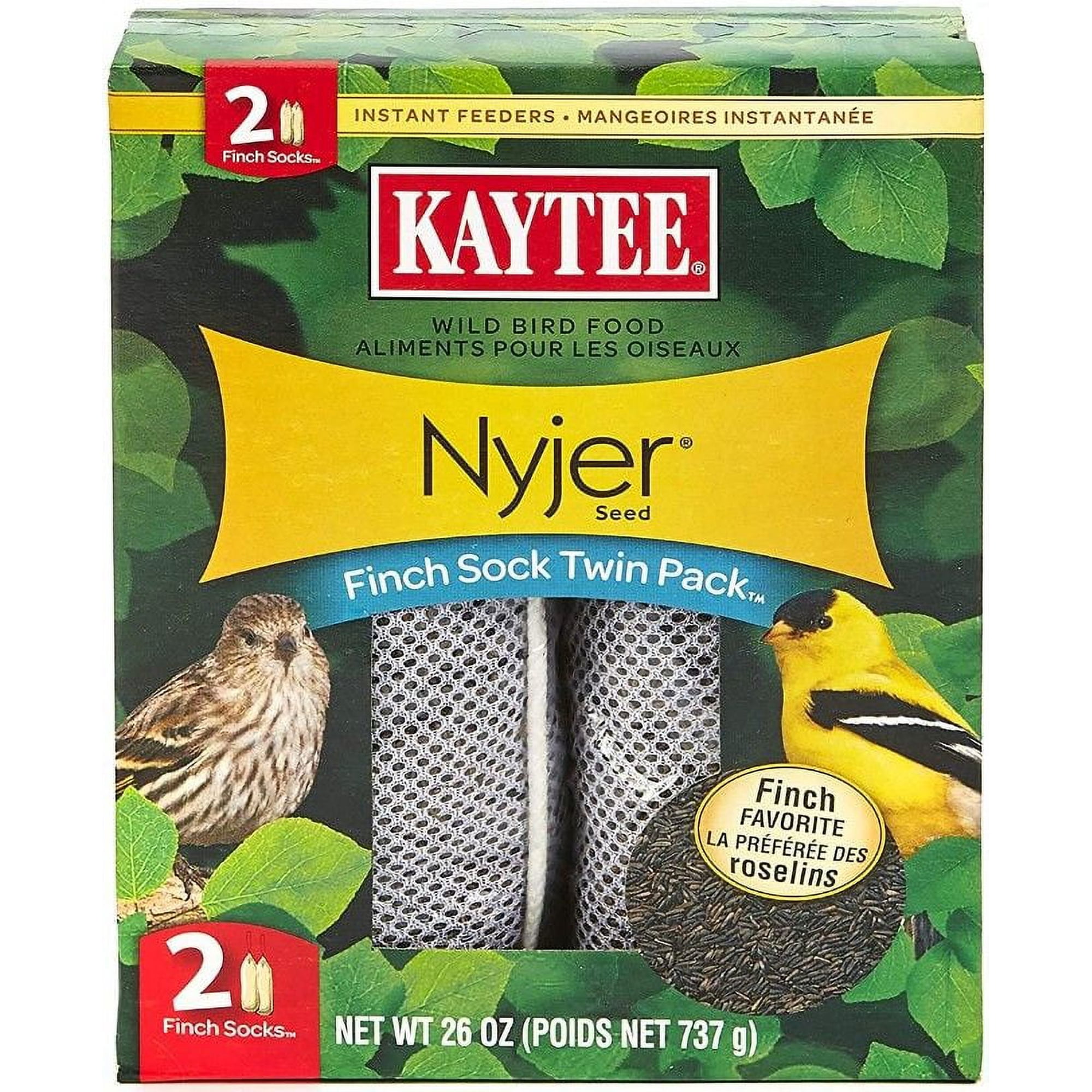 Kaytee Finch Sock Bird Feeder [Bird, Wildbird Feeders] 26 oz (2 Pack)
