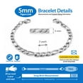 thumbnail image 3 of MedicEngraved Bracelet d'Alerte Médicale Personnalisé en Acier Inoxydable - Maillon Figaro 5 mm, 3 of 8