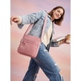 thumbnail image 4 of Women's crossbody bag, waterproof nylon shoulder wallet, messenger bag, Crossbody Bag Ladies Purses Fashion Tote Top Handle Satchel Beach Bag on Clearance(Pink), 4 of 7