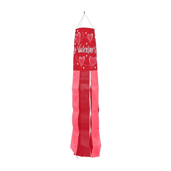 Briarwood Lane String of Hearts Valentine's Day Windsock Wind Twister 40x6 For Valentine's Wind Spinner