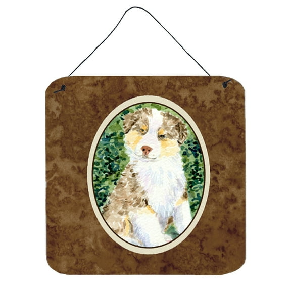 Carolines Treasures SS8847DS66 Australian Shepherd Aluminum Metal Wall or Door Hanging Prints, 6 x 6", Multicolor