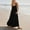Black, variant on TIANZEN Slim Waist Chiffon Neck Hanging Dresses For Women Summer Smocked Chiffon Dress Loose Side Slit Flowy Womens Summer Dresses for Beach Summer for Women Pantsuit for Women