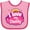 Pink and Fuchsia, variant on Inktastic I Love My Daddy Girls Girls Baby Bib