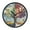 Trees for All Seasons, variant on Voice Activated Clock with Glow Light 12 Inch Large Silent Wall Clock Battery Operated for Home Decor Pastel Blue Wildflowers