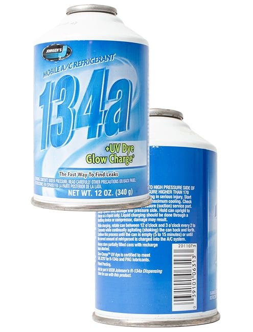 Johnsen's Mobile A/C Refrigerant R-134a Charge Plus UV Dye Glow Part Number 6312