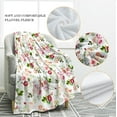 thumbnail image 2 of Retro Pink Flowers Floral Blanket Birthday Christmas for Women Kids Girls Mom Wife Daughter Sisters Home Bedroom Spring Colorful Decor Mother''s Day Plush Throw Blankets 50"x60", 2 of 6