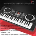 thumbnail image 3 of Teclado HUOGUO, 37 teclas, música electrónica digital con micrófono, 3 of 5