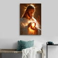 thumbnail image 3 of Jesus Holding Heart Artworks Picture Print Poster Wall Art Painting Canvas Gift Decor Home Posters Decorative 24x36inch(60x90cm), 3 of 6