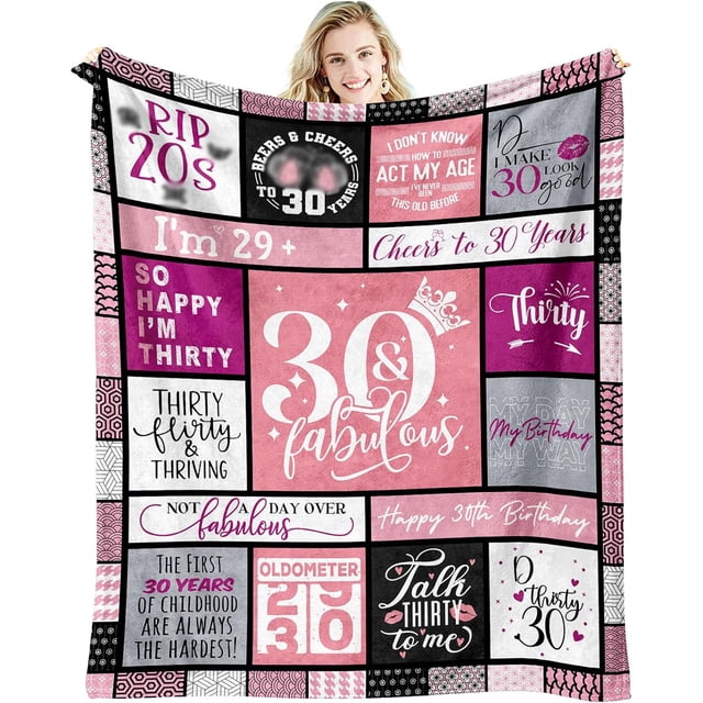 LHSHID 40th Birthday Gifts Women 40 Year Old Birthday Gifts for Women Forty Birthday Gifts for Women 40th Birthday 40th Birthday Decorations Women 40 Yr Old Birthday Gifts Throw Blanket 60"x80"