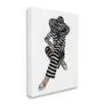 thumbnail image 3 of Stupell Industries Stripes Pattern Woman Sitting Fashion Portrait Graphic Art Gallery Wrapped Canvas Print Wall Art, Design by Amelia Noyes, 3 of 7