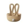 thumbnail image 1 of Aooww Desktop Rabbit Basket Organizer Handle Multi Use Snack Holder Home Sundries Organizing Basket Portable Storage Bin Cosmetics Snacks,Khaki, 1 of 6