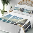 thumbnail image 5 of Ambesonne Tropical Fitted & Top Sheet Set with Shams, Hawaii Themed, Blue Green, 5 of 8