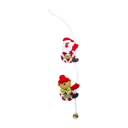 

TALKVE Simple lightweight and wear resistant Christmas Decoration New Christmas Fabric Double Climbing Rope Old Man Creative Christmas Tree Snowman Bell Pendant