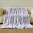 thumbnail image 5 of Flannel Throw Blanket 51x63 Inch Soft Fleece Blanket for Sofa Bed, Lightweight Cozy Warm Decorative Blanket All Season Light Gray, 5 of 5