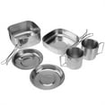 thumbnail image 1 of OULII Multi Use Stainless Steel Picnic Cookware Set with Heat Insulation and Portable Handles, 1 of 7