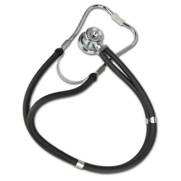 Lightning X Sprague Rappaport Style Dual Head Medical Stethoscope for EMT Nurse - BLACK