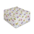 thumbnail image 1 of Rectangle Pouf, Colorful Retro Vintage Flamingo Patterns in Polka Dot Design Checked Background, Foot Stool for Living Room Office Ottoman with Cover, 25", Multicolor, by Ambesonne, 1 of 4