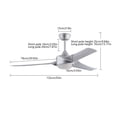 thumbnail image 7 of Wildnix Ceiling Fan Light with 6-Speed Adjustable Wind, Remote Control, LED Light with White, Warm, and Neutral Settings, Quiet Pure Copper Motor, 7 of 7