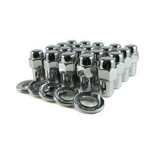 20pc 7/1620 Chrome Mag Wheel Lug Nuts .75" Shank for Chevy Corvette Camaro Chevelle Walmart