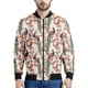 thumbnail image 5 of Chaqueta con cremallera y estampado de plumas de pavo real para hombre, moda floral 3D, mangas largas, informal, holgada, chaqueta, abrigo, ropa de calle, 5 of 5