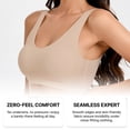 thumbnail image 6 of Alun Seamless Jelly Bras for Women Light Support Wireless Bralette Lightweight Breathable Stretchy Comfortable Soft Smooth Pull on Bras Simple Solid Color Daily Wear Khaki S, 6 of 6
