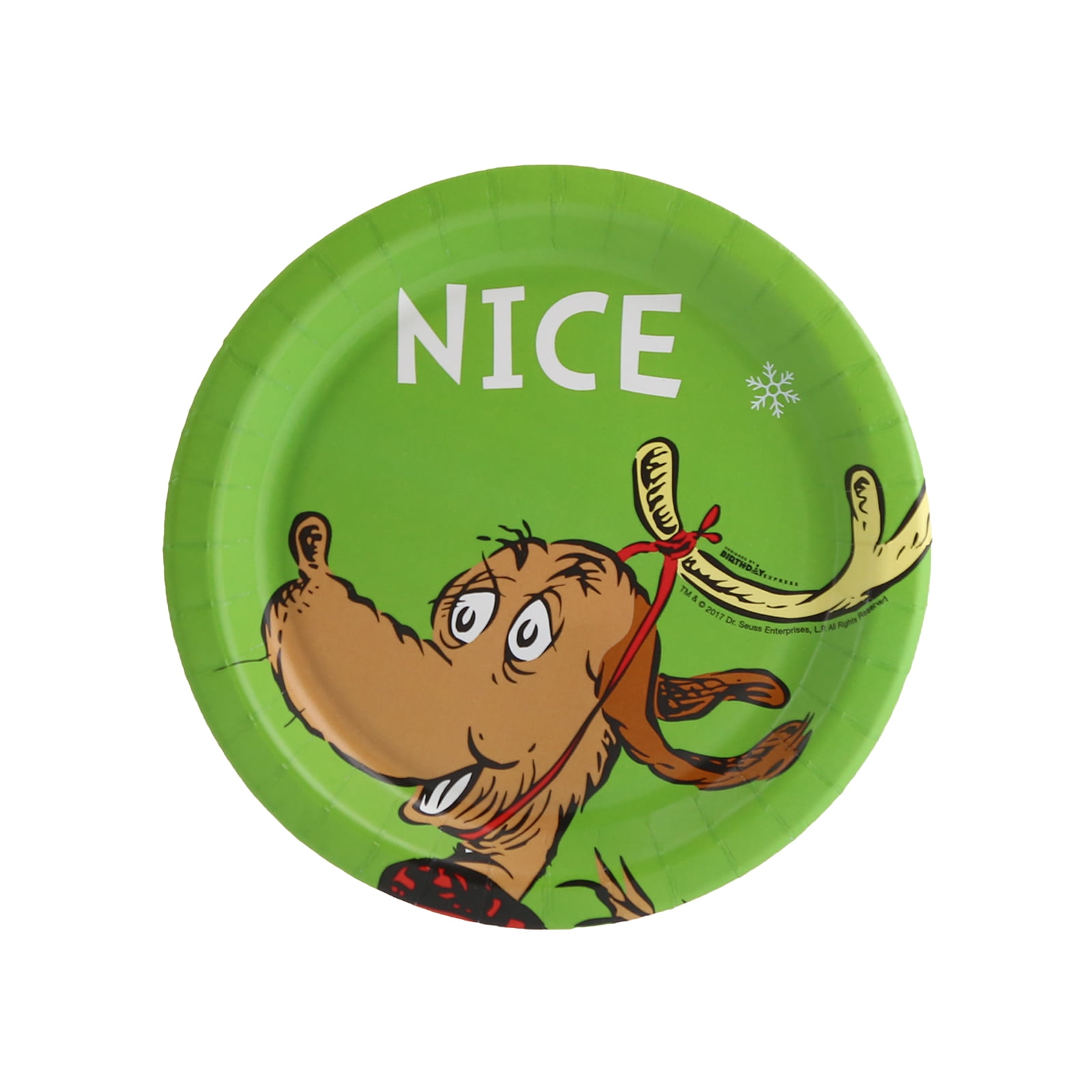 Dr. Seuss Grinch Nice 7" Dessert Plate (8 Count)
