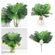 thumbnail image 2 of Monstera Deliciosa Artificial 2 Paquetes Arbustos Hojas Tropicales Hojas Verdes Para Fiesta Luau, 2 of 6