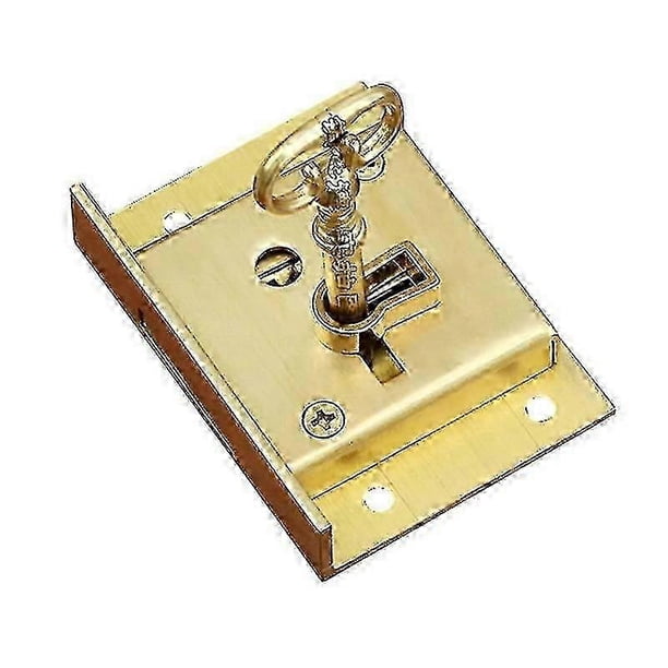 T4503 Vintage European Style Antique Brass Drawer Lock Wooden Boxes Safe Locks Furniture Cabinet Loc