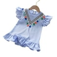 thumbnail image 2 of SPRING PARK Girls Tassel Trim Skirt Casual Cute Ruffle Dress Summer Clothing, 2 of 8