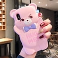 thumbnail image 1 of Funda de silicona suave con dibujo de oso para IPhone, carcasa protectora bonita de 13, 12, 11, 14 Pro Max, XS, XR, X, 7, 8 Plus, SE 2020, IPone 14Pro Fivean unisex, 1 of 2