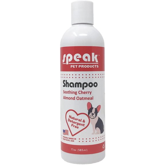 Speak Pet Products Natural Dog Shampoo, Soothing Cherry Almond Oatmeal, 17oz