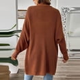 thumbnail image 4 of RYRJJ Womens Oversized Cardigans Soft Knit Cardigan Sweater Fall Trendy V-Neck Open Front Long Outwear Coat(Brown,Free Size), 4 of 4