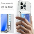 thumbnail image 3 of AUKEMP Transparent black Anti-Fall Phone Case with Card Package & Lens Screen Protector for Apple iPhone 15 pro Max - Large Capacity & Anti-Slip Design, 3 of 7