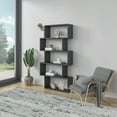 thumbnail image 6 of Ada Home Decor Barclay Multiple Tier Open Shelf Modern Bookcase, Anthracite, 6 of 7