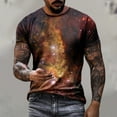 thumbnail image 2 of Penkiiy Galaxy Printed Shirt,Mens 3D Top Blouse Novelty Graphic Breathable Quick Dry Sleeveless Beach T-Shirt 4XL Multicolor, 2 of 6
