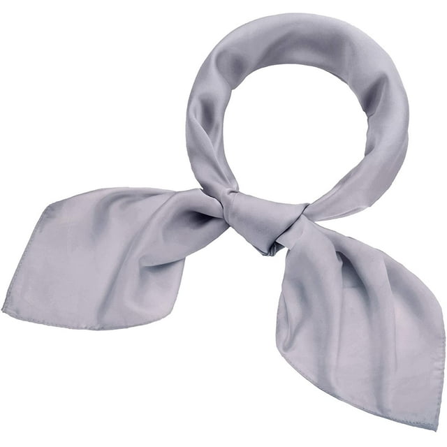 Bufanda de gasa Bufanda de cuello cuadrado Pañuelo Bufanda de cinta de satén retro para mujeres y niñas