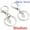 M1-20-Rhodium, variant on 5pcs/lot 30mm Key Ring Long 70mm Popular classic 11 Colors Plated lobster clasp key hook chain jewelry making for keychain