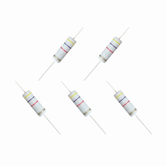 5pcs Resistors 5W 5% Tolerance Oxide Film Resistor Flame Proof Axial Lead For DIY Electronic Projects-100K-5W