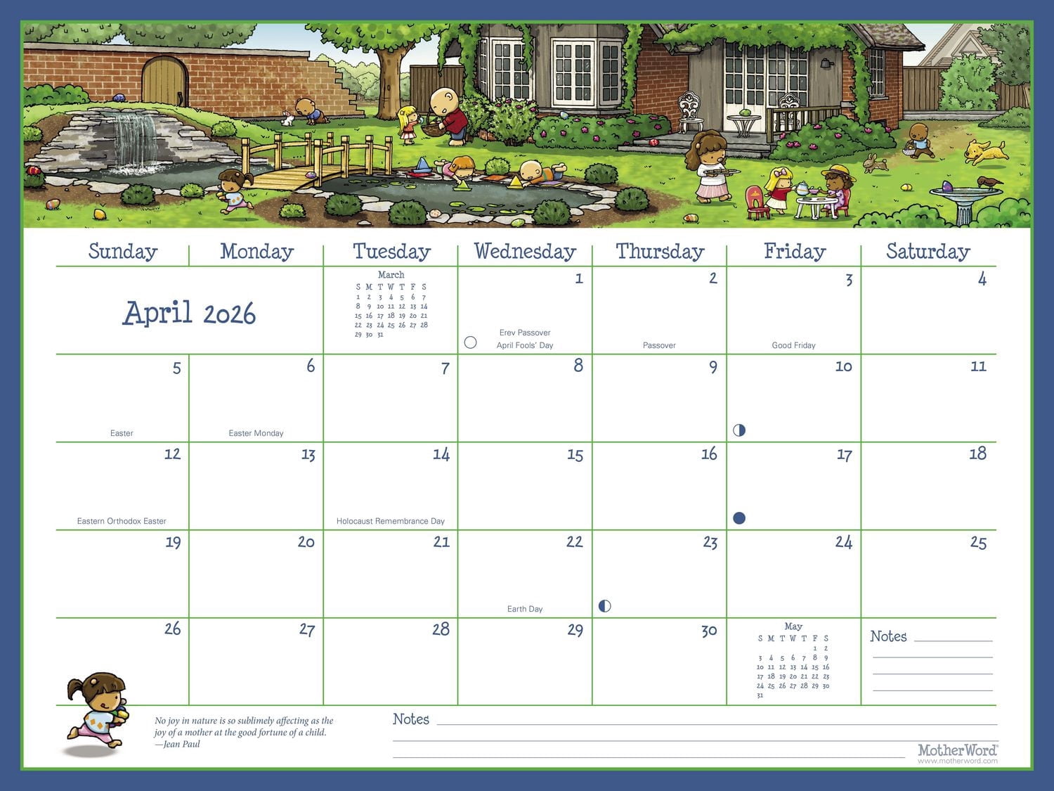2026 MotherWord Ultimate Family, Large Desk/Wall Calendar, English