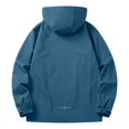 thumbnail image 4 of WTOBBY Men's Outdoor Windbreaker Jacket with Hood, Windproof and Waterproof Workwear Sport Coat for Outdoor Activities and Daily Wear,Sky Blue M, 4 of 5