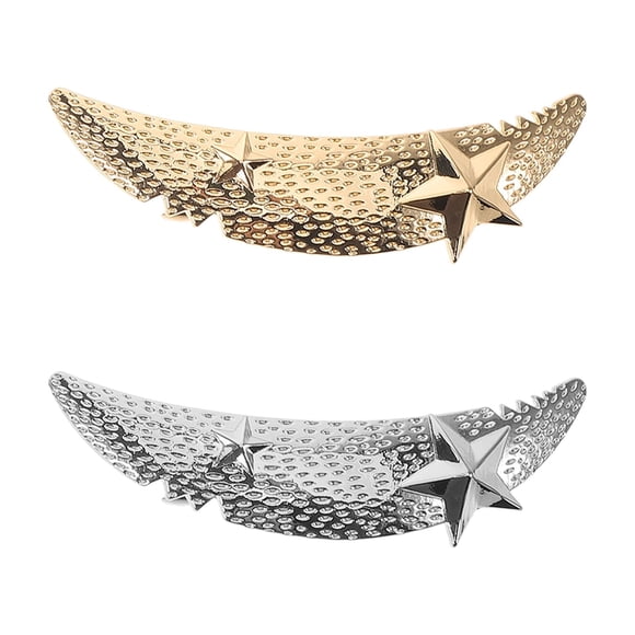 2 pinzas para el pelo con forma de luna para niñas, accesorios decorativos para el cabello, pinzas de metal para mujer, pinzas vintage para el cabello, horquilla de luna y media luna