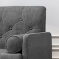 thumbnail image 2 of 38.25" Charcoal Gray and Gold Transitional Upholstered Club Chair, 2 of 7