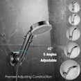thumbnail image 5 of Handheld Shower Head Holder，5 Angles Adjustable，Concealed Adhesive Mount，Bathroom Wall Mounted Shower Wand Holder ( Chrome Finish), 5 of 8