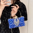 thumbnail image 3 of ievspot Women Rhinestone Handbag Celebrity Star Prom Cocktail Party Banquet Purse Hollow Chain Rhinestone Evening Bag for Keys Lipsticks, 3 of 8