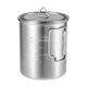 thumbnail image 5 of Taza de agua portátil de olla de acero inoxidable de 750ml con tapa y asa plegable para acampar Irfora Taza, 5 of 7